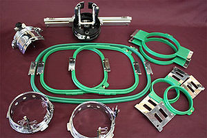 Various Accessories for a single head embroidery machine