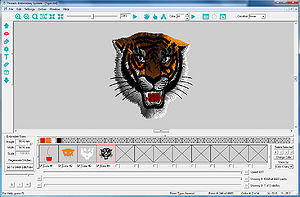 3D Embroidery View of Tiger (rotated)