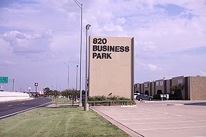 820 Business Park sign at entry to TheEmbroideryWarehouse