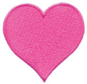 Heart made with Fill Stitches and a Satin outline